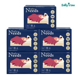 [SALLY'S LAW] Needs Ultra Slim Sanitary Napkin Overnight 8 PCS – 1,500 Air Holes for Freshness, Triple Leak-Proof Design, Breathable Comfort All Day - Made in Korea